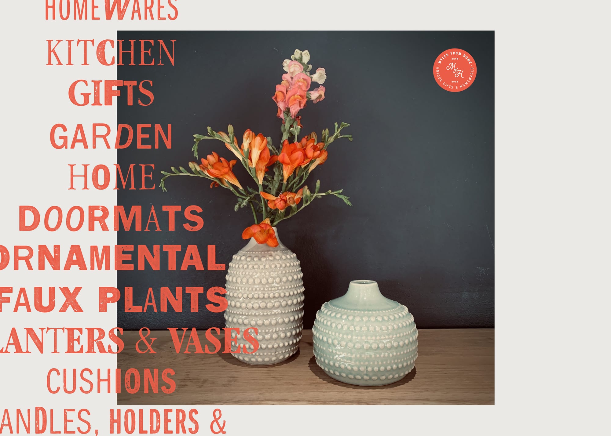 Myles From Home Homewares Brandign Design