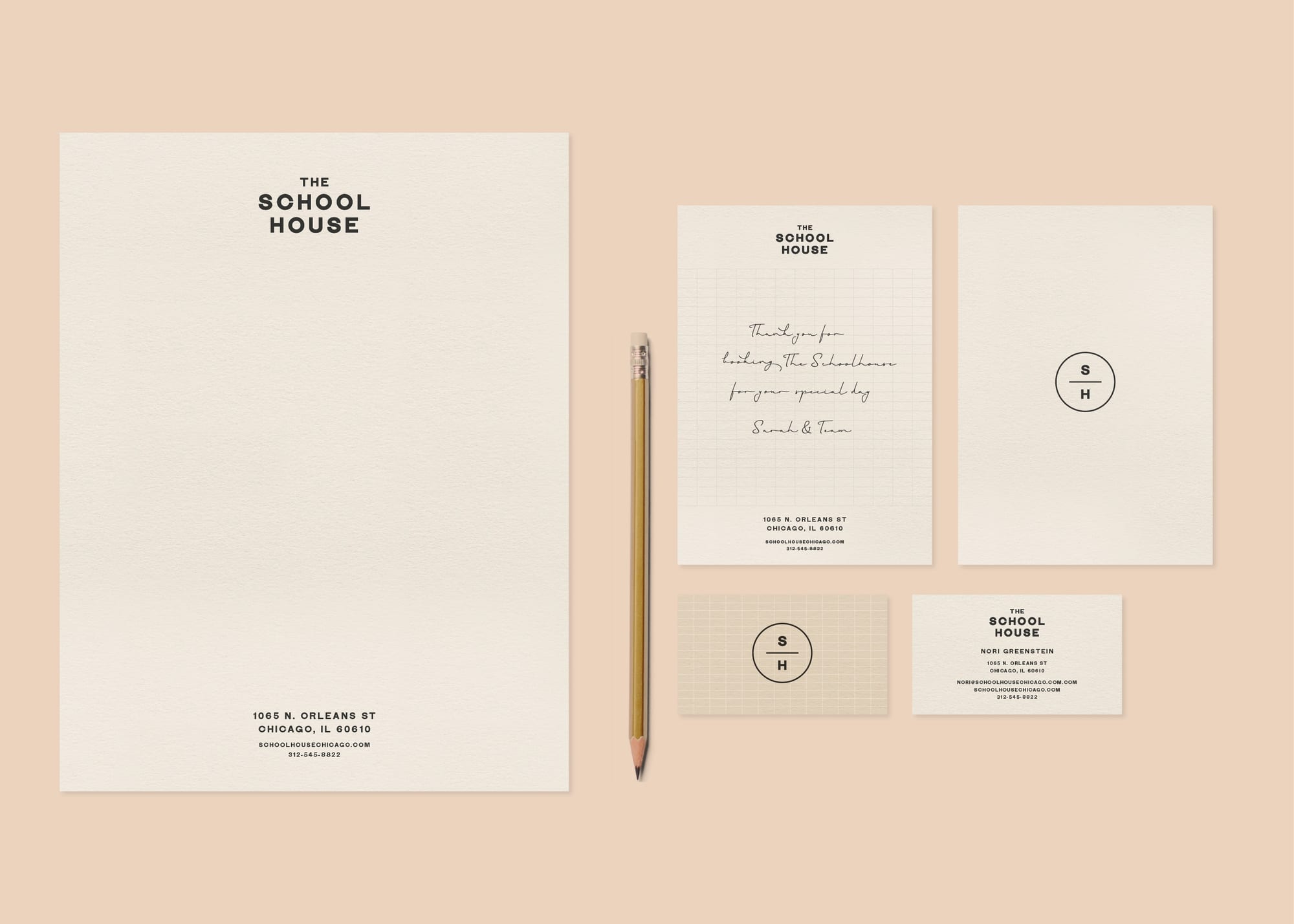 School house chicago stationery suite